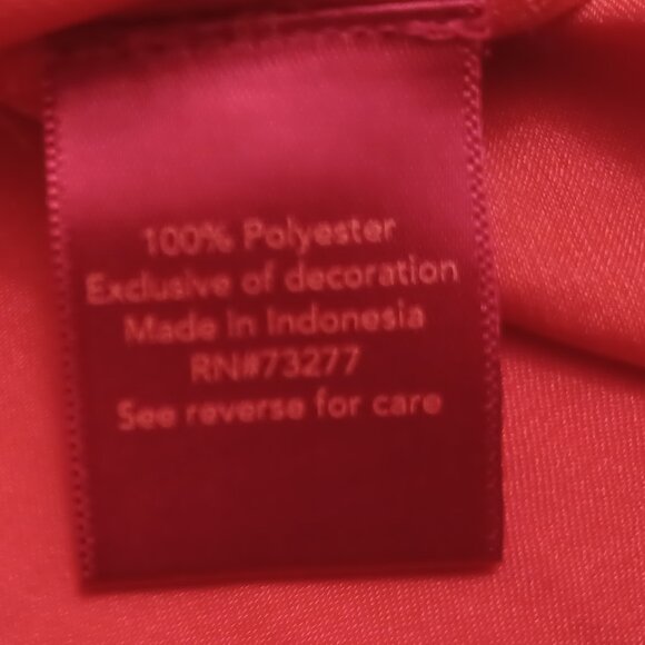 Women's Jennifer Lopez Lightweight Red Long Sleeve Blouse Size XL - Picture 5 of 8